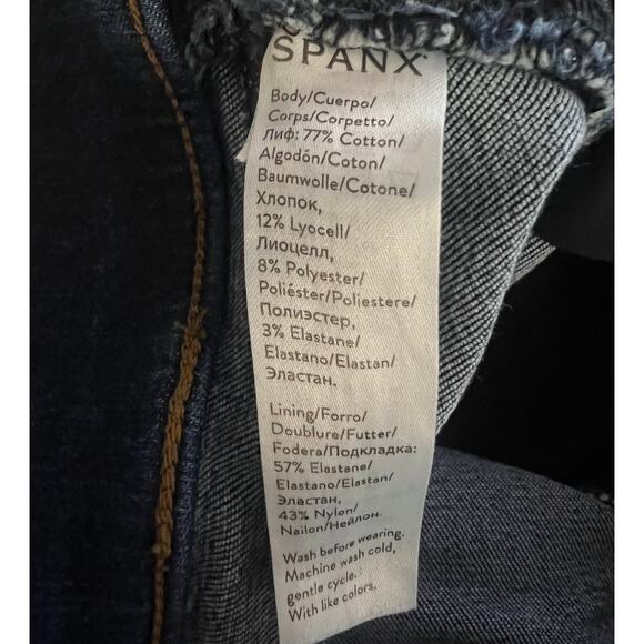 COPY - Spanx Women's Skinny Slightly Distressed Raw Hem Pull On Jeans Size Small - Picture 7 of 7